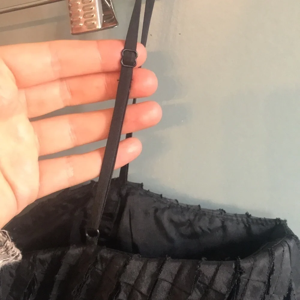 JS collection black and white ruffle gown. Size 12. Evening wear. Formal classic